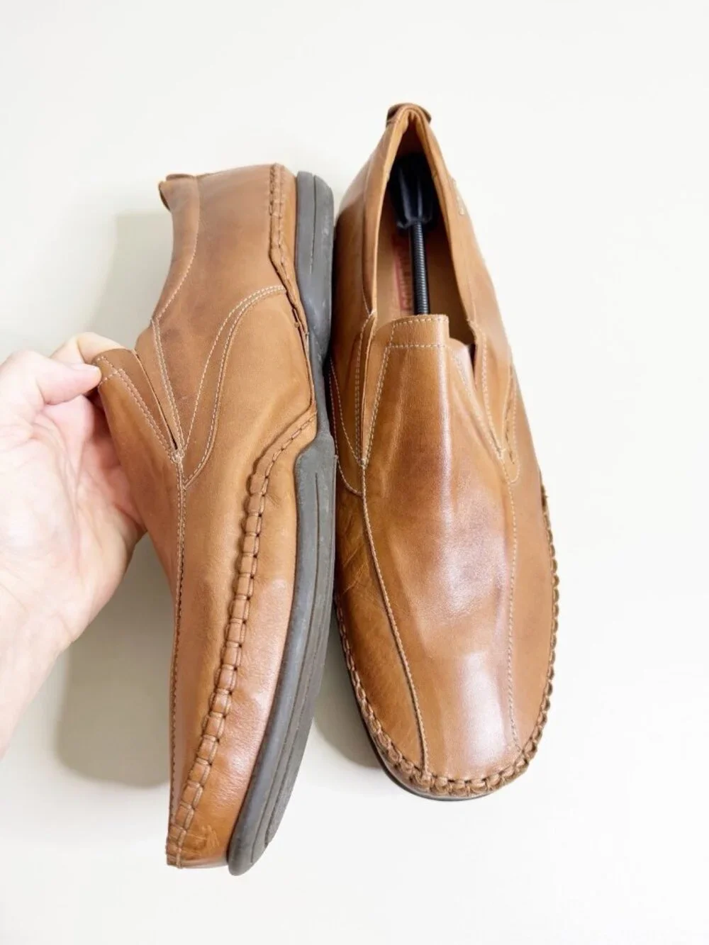 Pikolinos Jerez Mens Size 15.5 Driving Loafers Soft Brown Leather EU 50 EUC